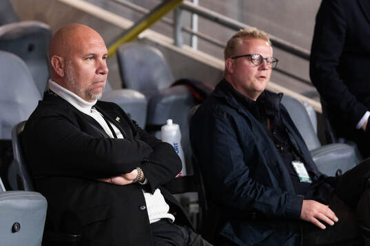 Hammarbys sportchef Mikael Hjelmberg och chefsscout Philip