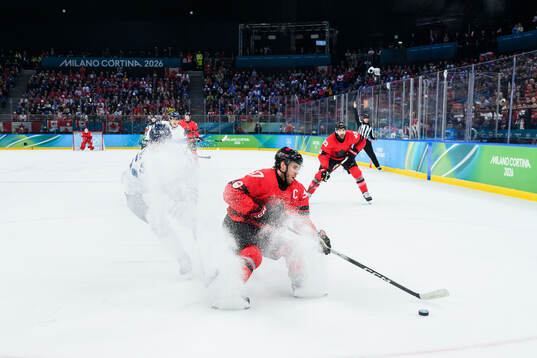 Connor McDavid of Canada in the men's ice hockey semifinal