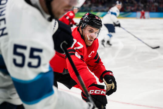 Connor McDavid of Canada in the men's ice hockey semifinal