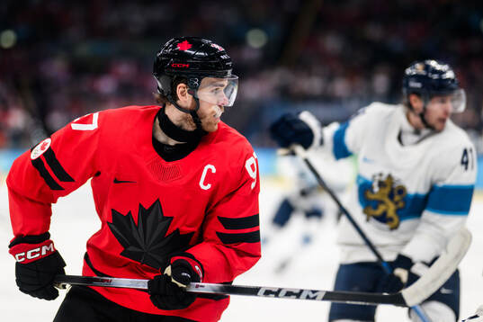Connor McDavid of Canada in the men's ice hockey semifinal