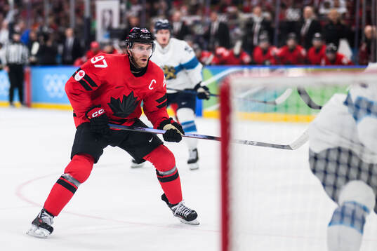Connor McDavid of Canada in the men's ice hockey semifinal
