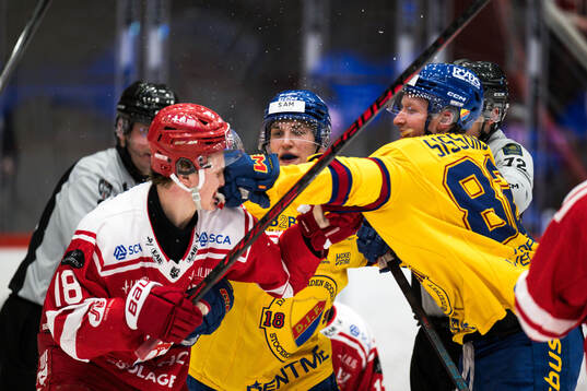 Timrås Eddie Genborg och Djurgårdens Colby Sissons