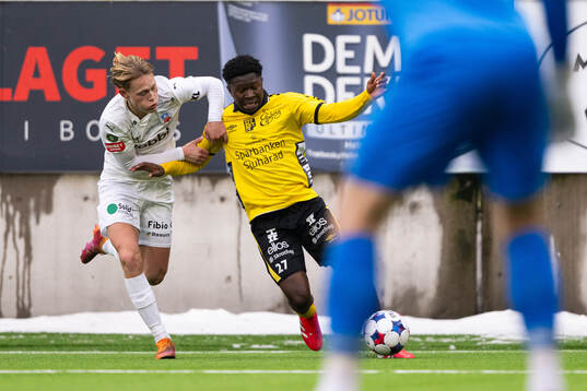 Helsingborgs Alvin Nordin och Elfsborgs Ozor Victor Okeke