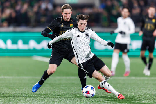 GAIS Robin Frej och Landskronas Kevin Jensen