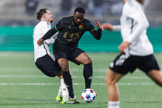 Landskronas Allen Smajic och GAIS Shalom Ekong