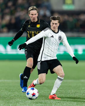 GAIS Robin Frej och Landskronas Kevin Jensen