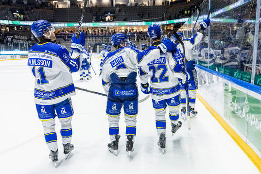 Leksands spelare jublar