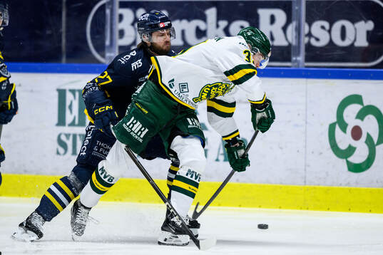 Södertäljes Daniel Norbe och Björklövens Joel Mustonen