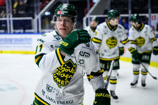 Björklövens Oscar Tellström jublar