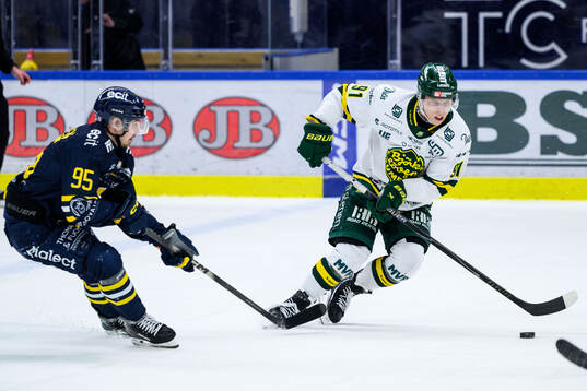 Södertäljes Teemu Väyrynen och Björklövens Oscar