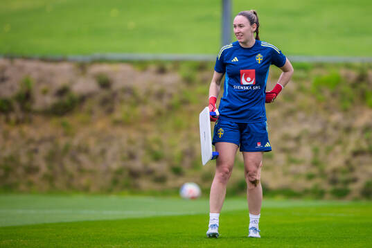 Goalkeeper Moa Öhman of the Swedish women's national