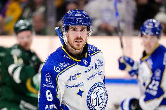 Leksands Matt Caito jublar när han gjort 0-1