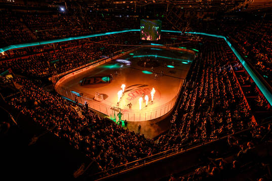 Färjestads spelare åker ut på isen