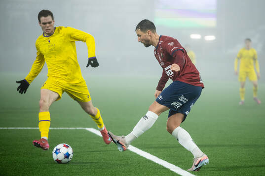 Mjällbys Jacob Bergström och Örgrytes Jonathan Azulay