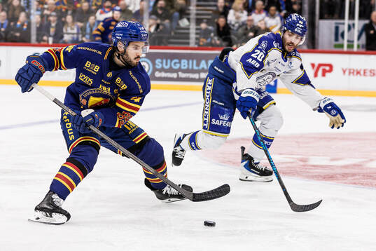 Djurgårdens Oula Palve och Leksands Nolan Stevens