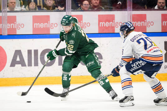 Färjestads Per Åslund och Växjös Hugo Gustafsson