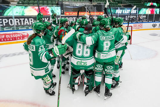 Rögle-spelarna jublar