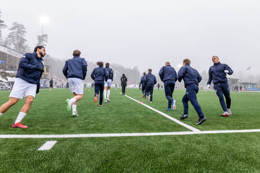 Oddevolds spelare värmer upp