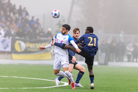 Oddevolds Leonardo Farah Shahin och AIKs Stanley Wilson