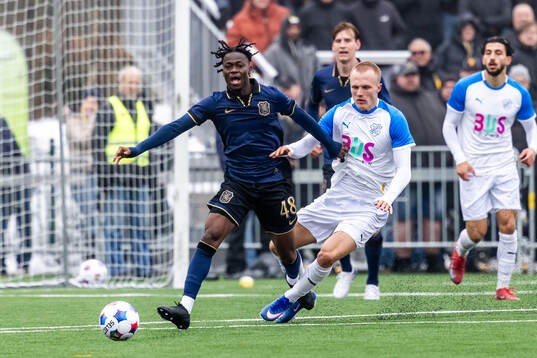 AIKs Axel Kouame och Oddevolds Gabriel Sandberg