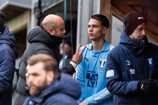Malmö FFs huvudtränare Miguel Angel Ramirez och Jovan