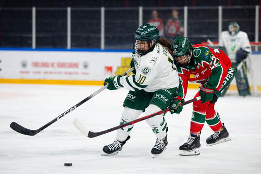Färjestads Alexie Guay och Frölundas Andrea Dalen