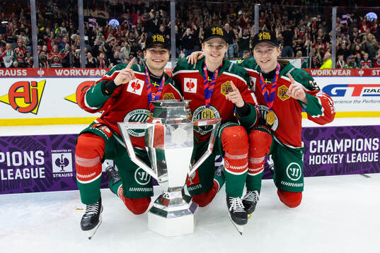 Isac Born, Noah Dower Nilsson and Noah Hasa  of Frölunda