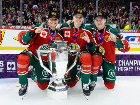 Isac Born, Noah Dower Nilsson and Noah Hasa  of Frölunda