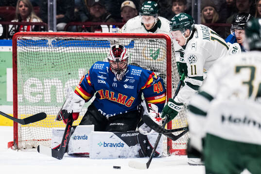 Malmö Redhawks målvakt Marek Langhamer och Färjestads