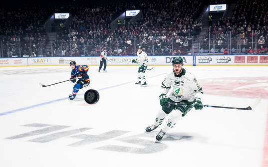 Malmö Redhawks Linus Öberg och Färjestads Radim Zohorna