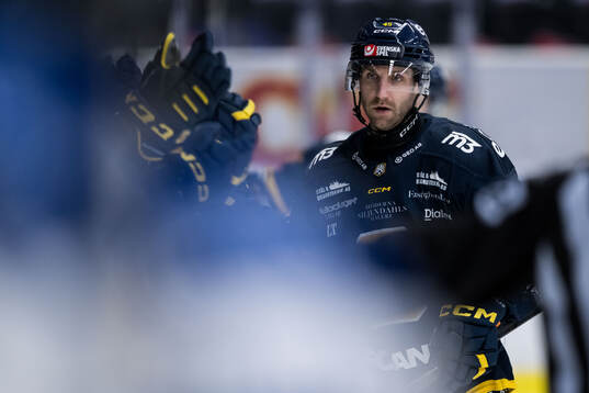 Södertäljes Sebastian Dyk jublar