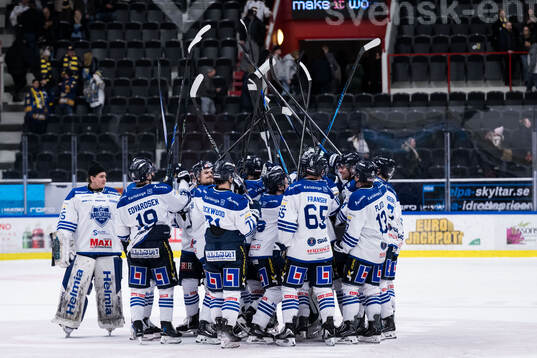 Karlskogas spelare jublar