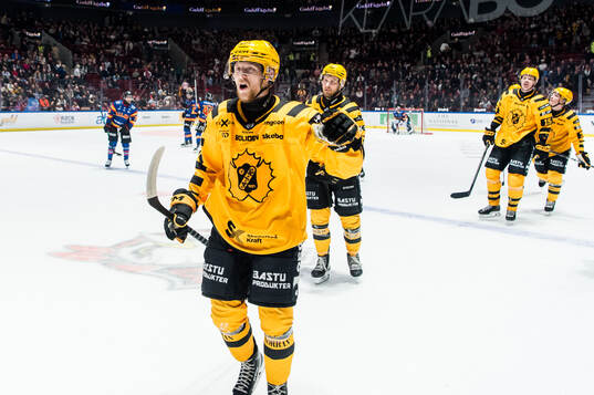Skellefteås Jonathan Davidsson jublar