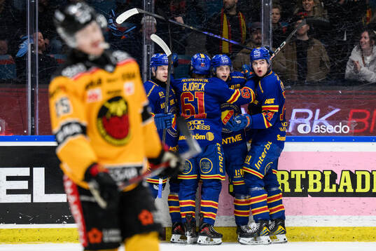 Djurgårdens Victor Eklund jublar