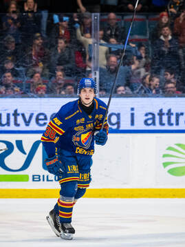 Djurgårdens Victor Eklund jublar