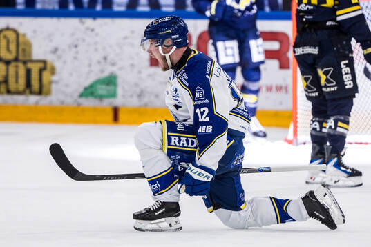 Leksands Kalle Östman jublar