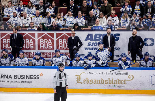 Leksands assisterande tränare David Printz, tränare Johan