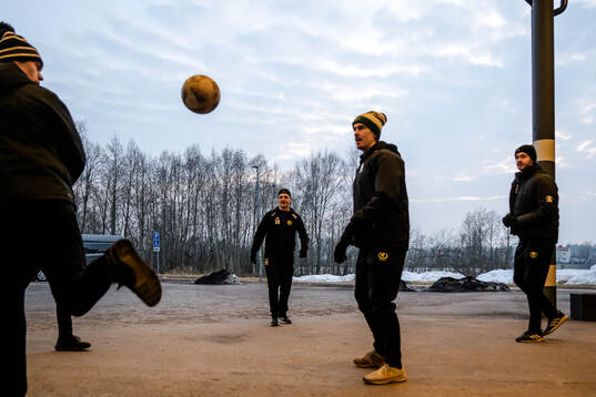 Färjestads Luke Philp, Joakim Nygård och Radim Zohorna