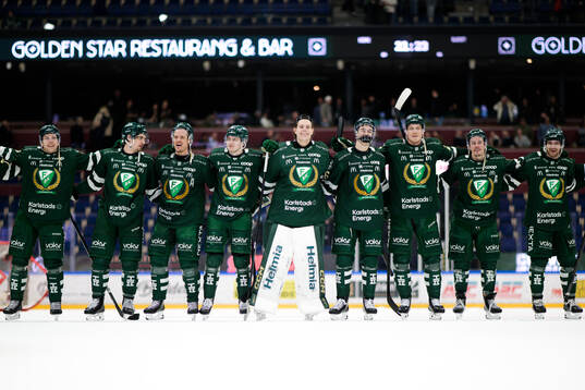 Färjestads spelare jublar