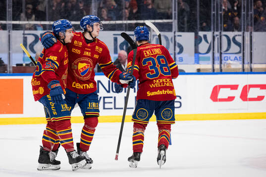 Djurgårdens Håvard Salsten, Charles Hudon och Victor