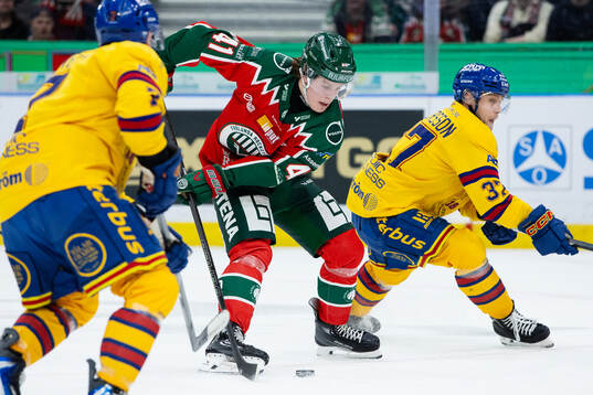Frölundas Ivar Stenberg och Djurgårdens Jesper Pettersson