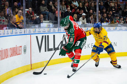 Frölundas Max Lindholm och Djurgårdens Viggo Björck