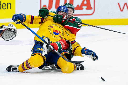 Djurgårdens Hugo Blixt och Frölundas Ivar Stenberg