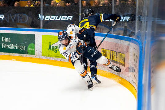 Växjös Reid Gardiner och HV71s Hugo Fransson