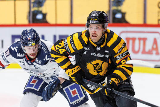 Linköpings Jakub Vrana och Skellefteås Oscar Lindberg