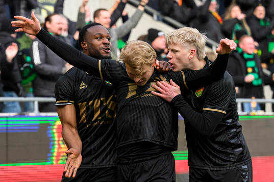 GAISs Shalom Ekong , målskytt Rasmus Niklasson Petrovic