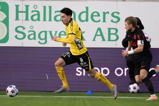 Elfsborgs Dion Krasniqi och Brommapojkarnas Simon Strand