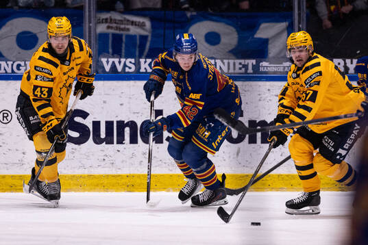 Skellefteås Max Krogdahl och Emil Djuse mot Djurgårdens