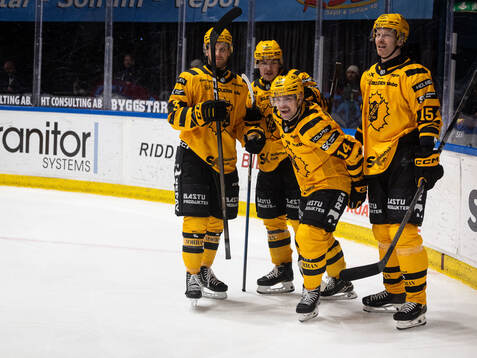 Skellefteås Andreas Johnson jublar med lagkamraterna