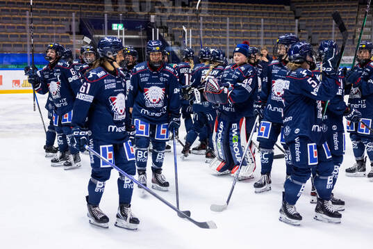 Linköpings spelare jublar